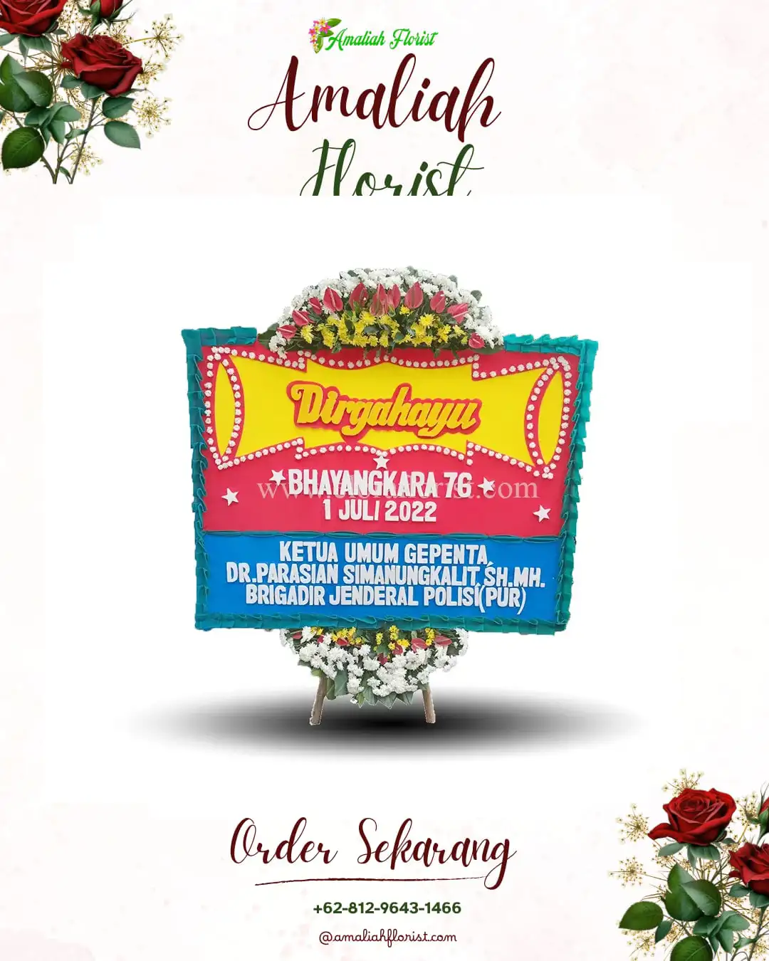Papan Bunga HUT Ulang Tahun Sukaraya